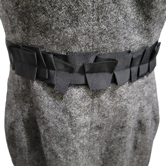 Banana Republic Gray Black White Wool Blend Tweed Pencil Dress, Sz 4 - Picture 9 of 9